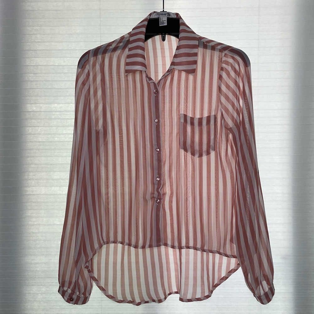 Striped Light Pink Blouse